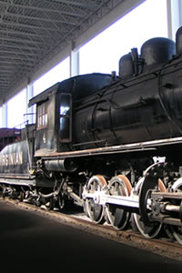 Up close and personal opprotunity with a steam locomotive